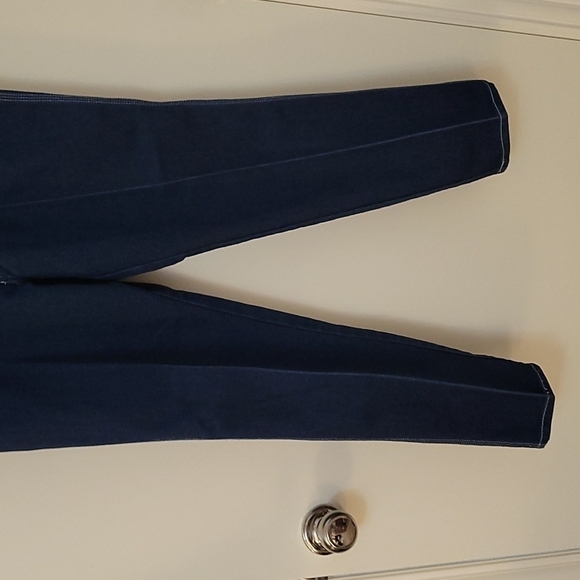 Vtg BRAXTON 1980s Designer Ultra High Rise Dark Blue Denim Ankle Jeans - Picture 3 of 10